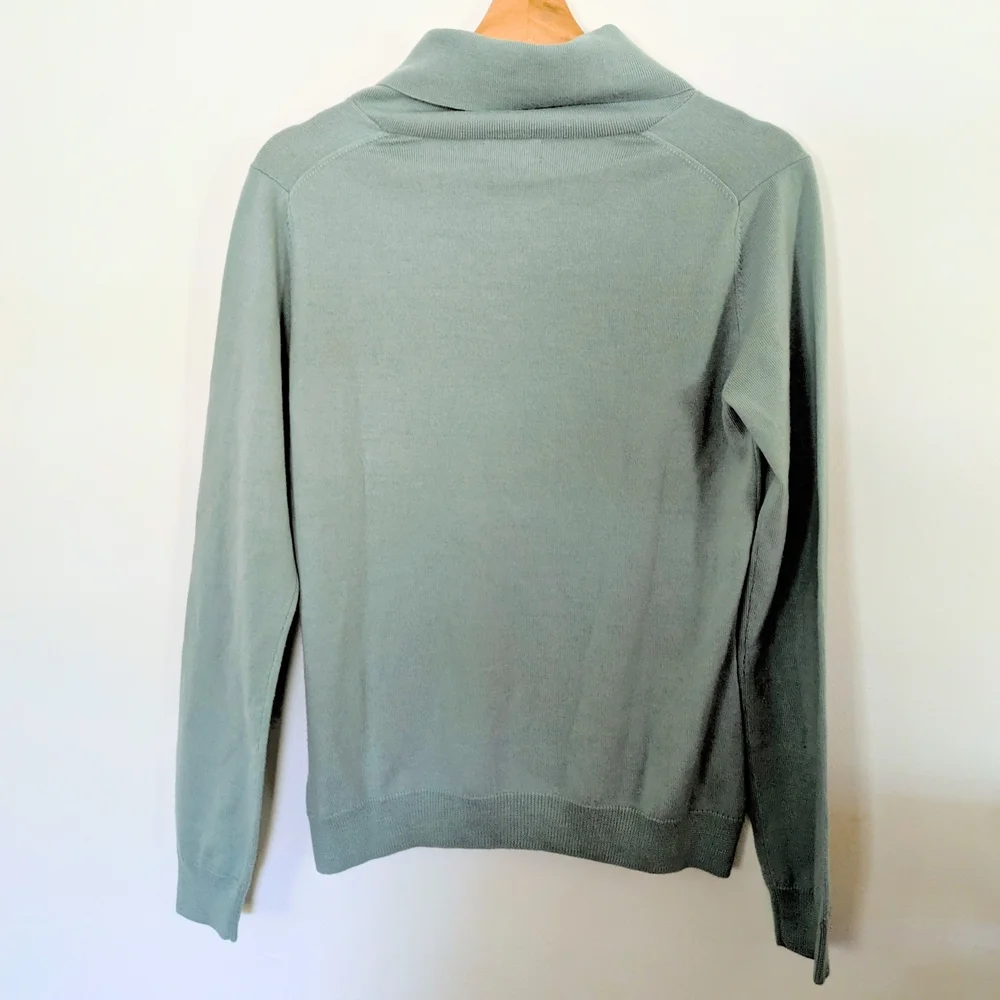 Brooks Brothers Light Green Cowl Neck Sweater - Picture 3 of 3